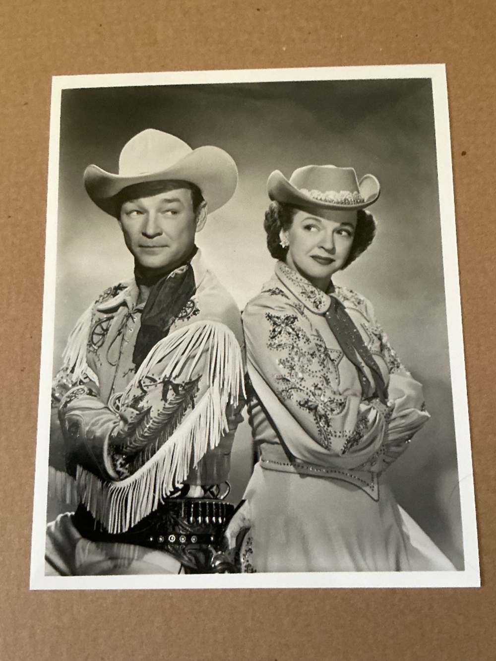 Vintage Roy Rogers Dale Evans Glossy 8x10 Photo Reprint